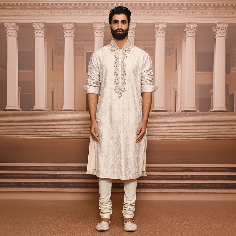Ever Bloom Silk Sherwani