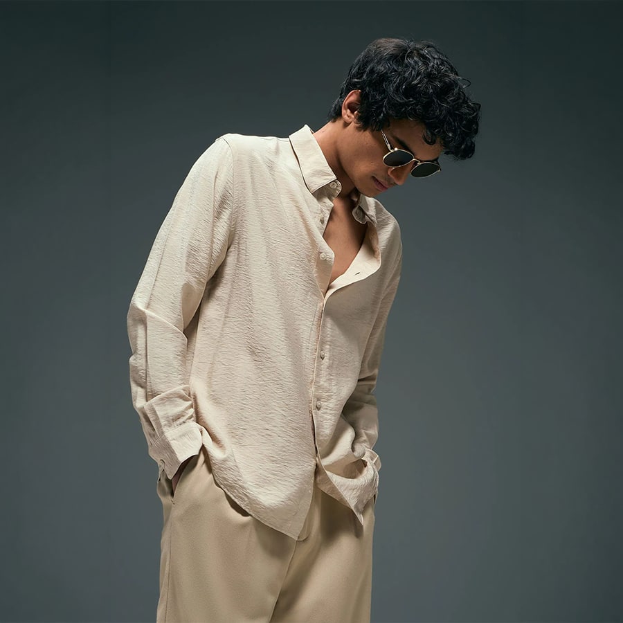 Regular Fit Satin Shirt