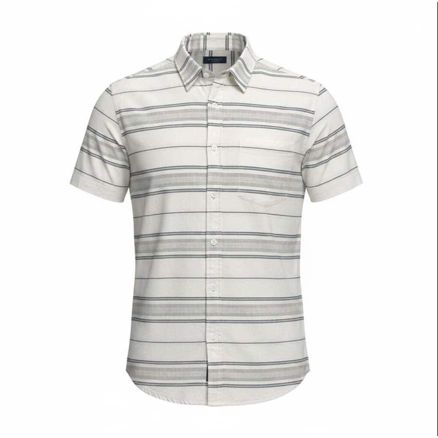 Men's Stripe Cream Regular Fit Shirt