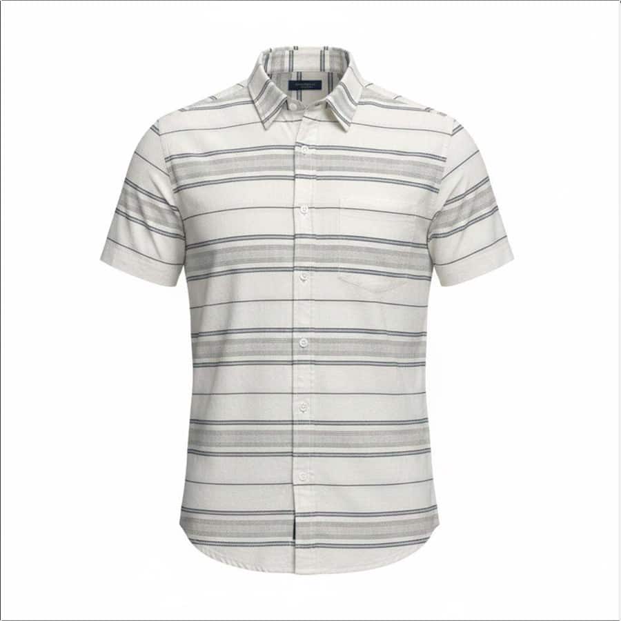 Men's Stripe Cream Regular Fit Shirt