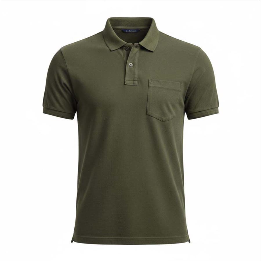 Men's Solid Polo Neck Regular Fit T-Shirt