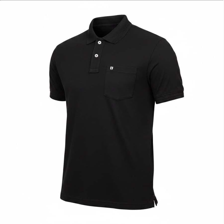 Men's Solid Polo Neck Regular Fit T-Shirt