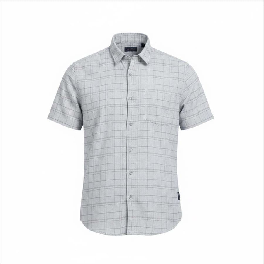Men's Checks Grey Regular Fit Shirt