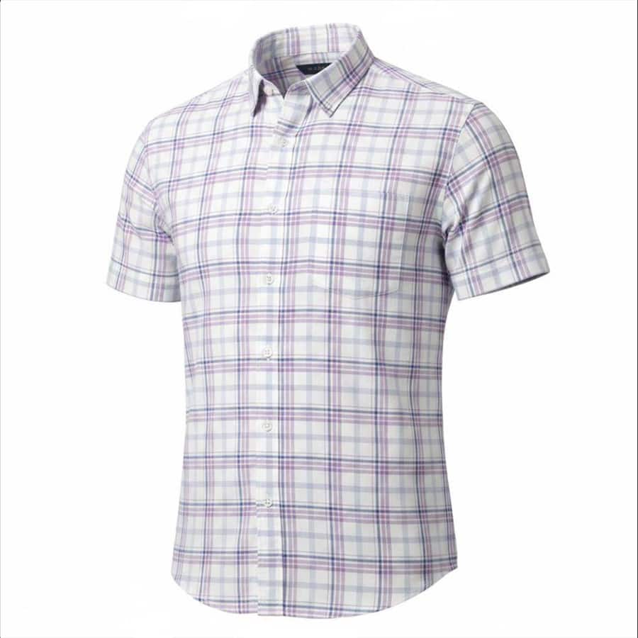 Men's Checks Purple Regular Fit Shirt