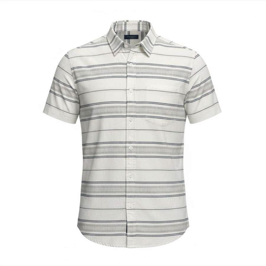 Men's Stripe Cream Regular Fit Shirt