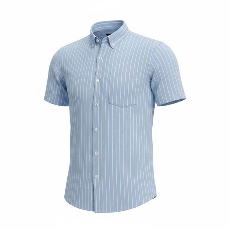 Men's Stripe Blue Regular Fit Shirt