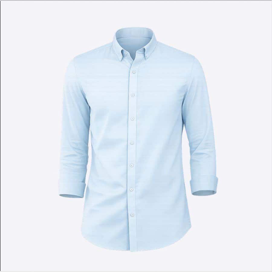 Men's Solid Blue Slim Fit Shirt