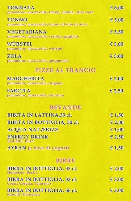 Menu di Istanbul Kebab 