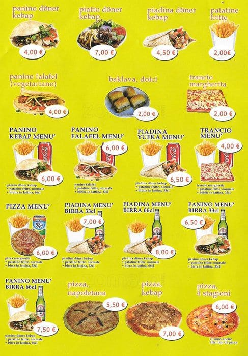 Menu di Istanbul Kebab 