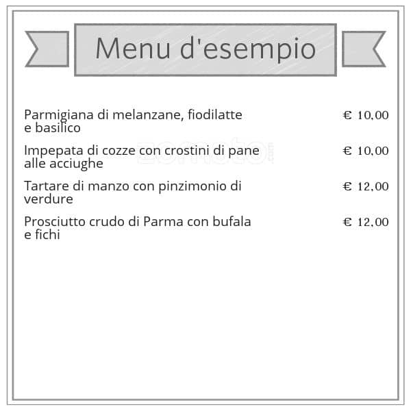 Menu di Geco Ristorante 