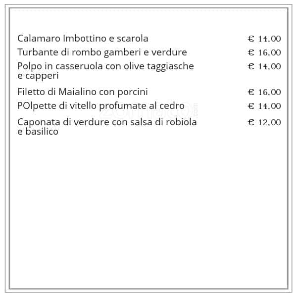 Menu di Geco Ristorante 