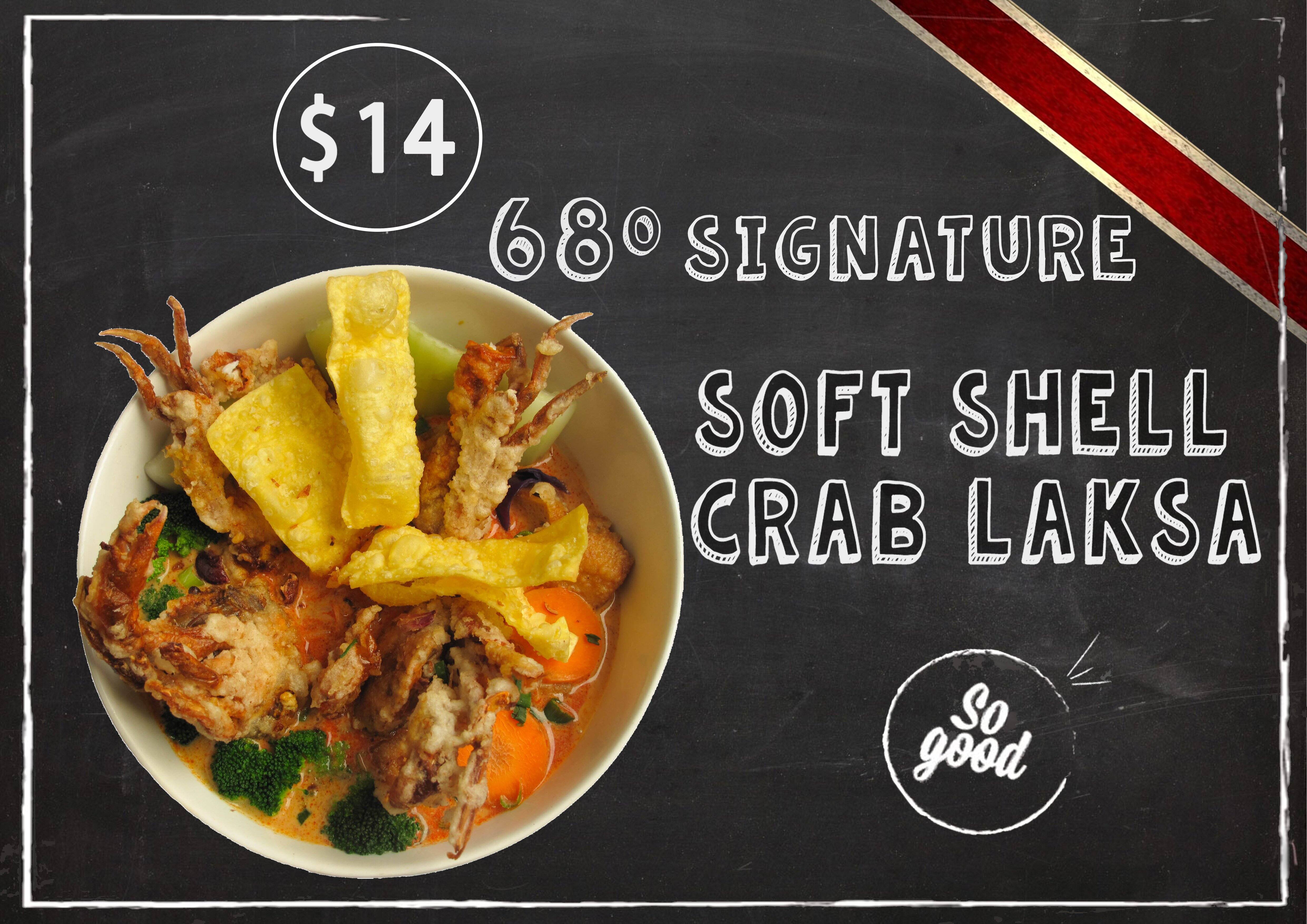 Menu at 68 Degrees, Melbourne