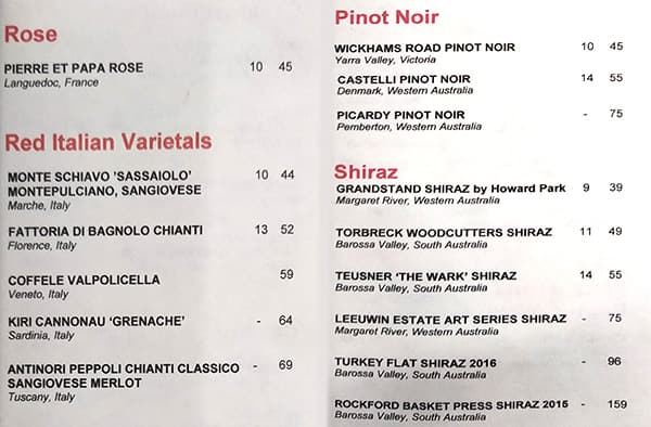Funtastico menu