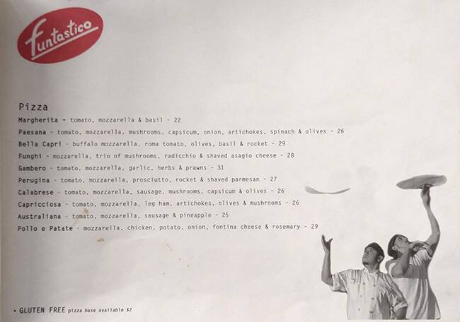 Funtastico menu