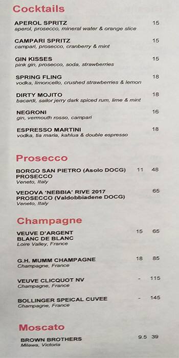 Funtastico menu