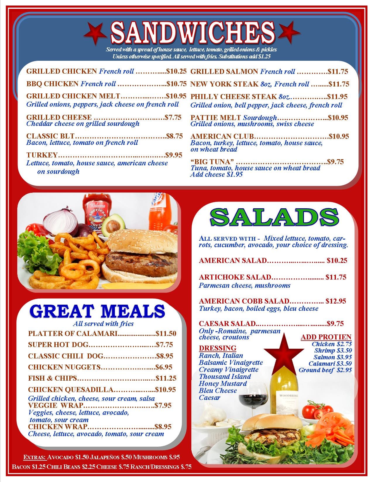 American Burger Menu Menu For American Burger Monterey Monterey Bay 