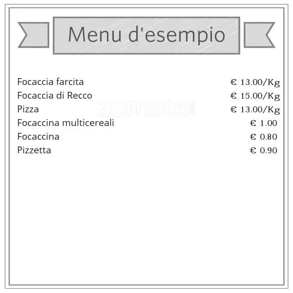 Menu di Pan Per Focaccia 