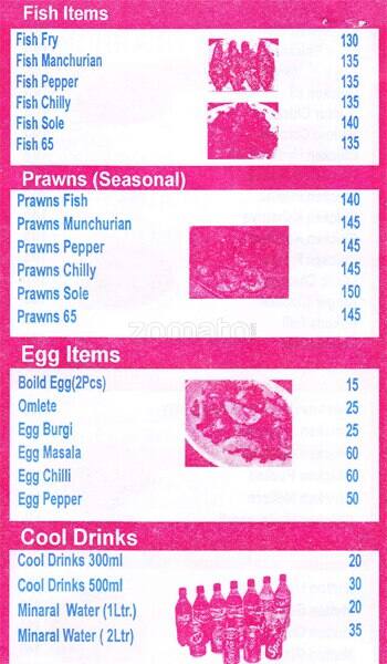 Vaishavi Andhra Style Restaurant menu