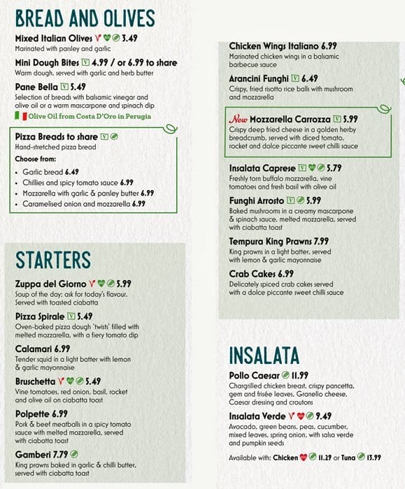 Bella Italia Menu, Menu for Bella Italia, Uxbridge, London - Zomato UK