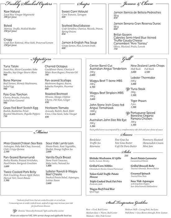 Old Manila The Peninsula Menu Zomato Philippines