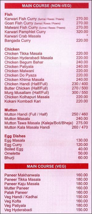 Menu at Samrat Dum Biryani & Seafood, Pune