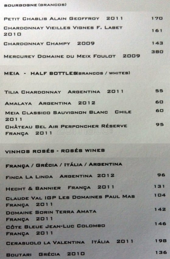 Bar dos Descasados cardápio