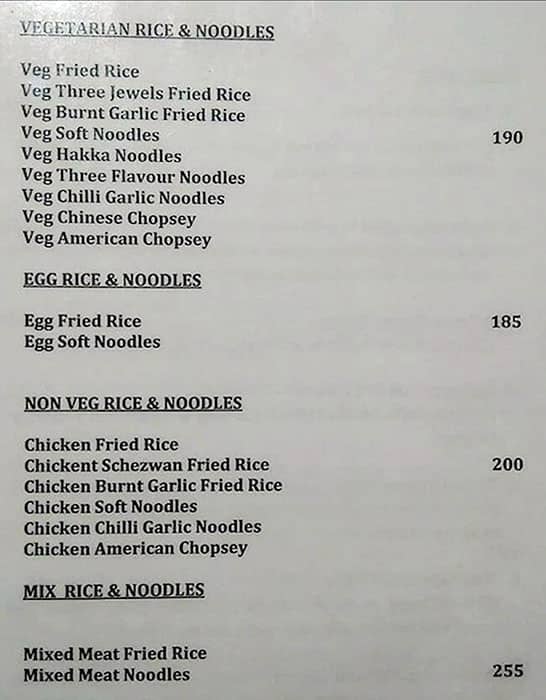 Sarvi menu