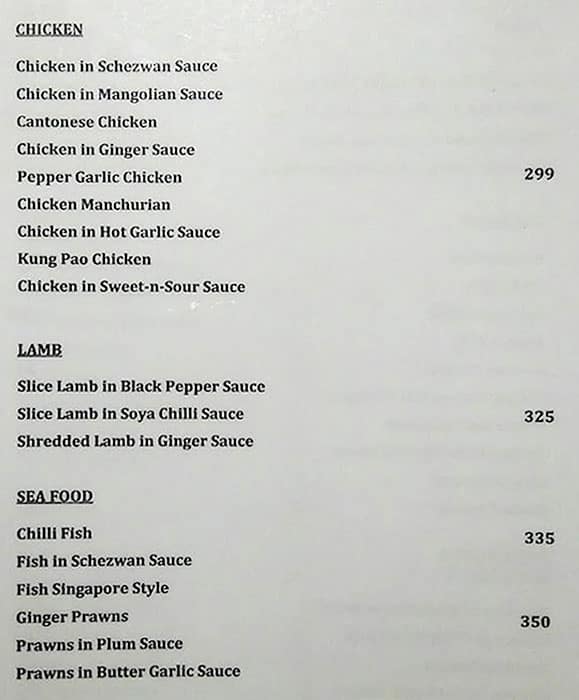 Sarvi menu