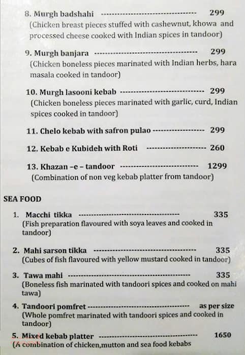 Sarvi menu