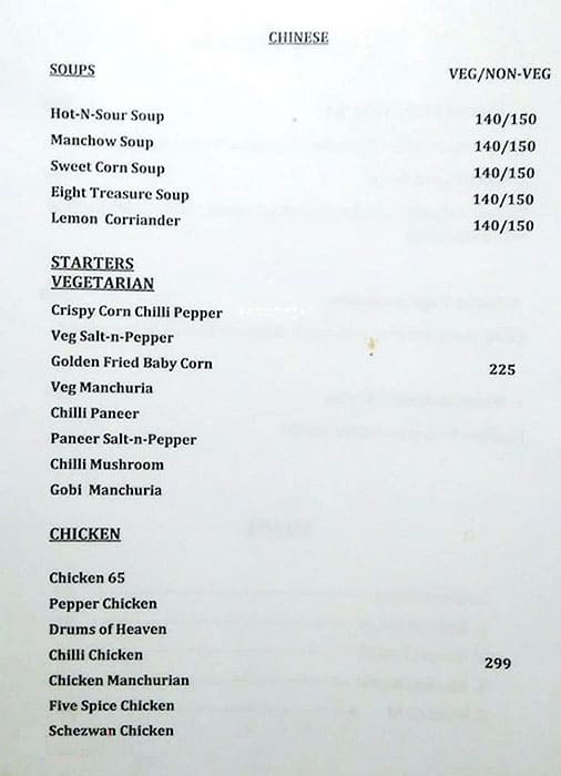 Sarvi menu