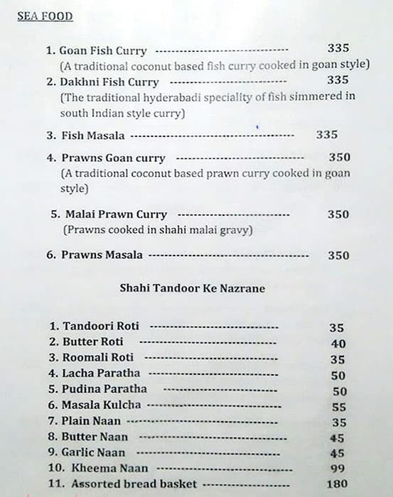 Sarvi menu