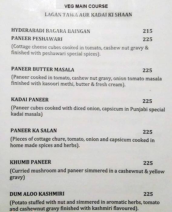 Sarvi menu