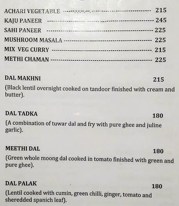 Sarvi menu