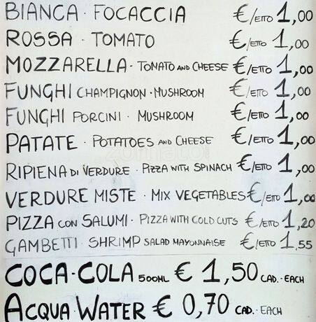 Menu di Gusto Di Pizza 