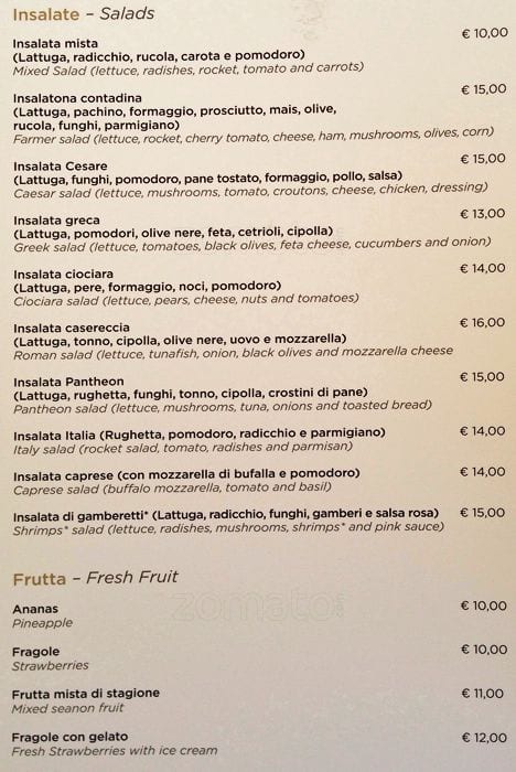 Menu di Ristorante-Caffè da Claudia 