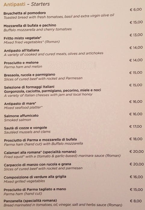 Menu di Ristorante-Caffè da Claudia 