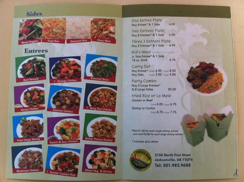 China Wok Menu, Menu for China Wok, Jacksonville, Little ...