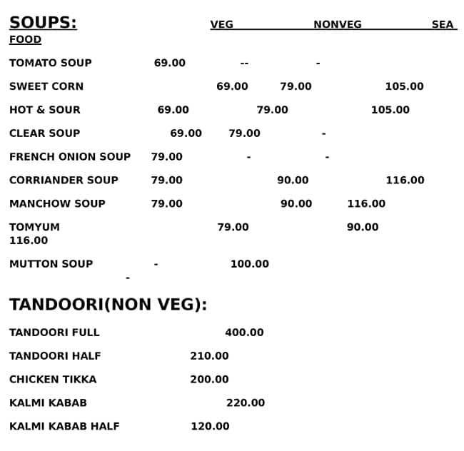 Menu at Red Cherry Bakers & Restaurant, Visakhapatnam, Gajuwaka