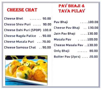 Natraj Bhel and Chaat House menu