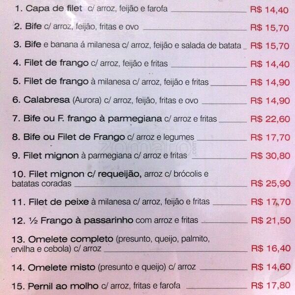 Bh Lanches Menu Menu For Bh Lanches Consolacao Sao Paulo