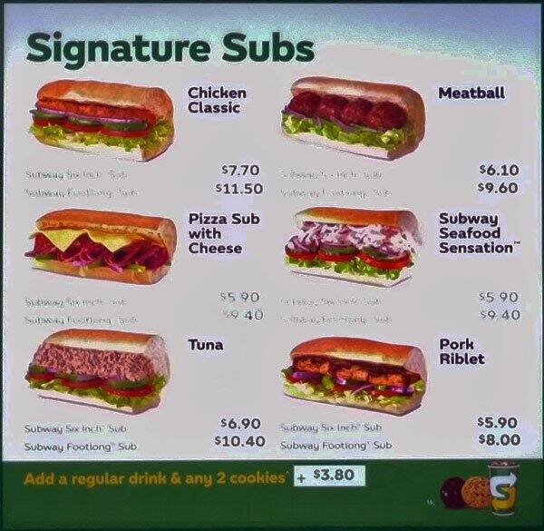 Subway, New Lynn, Auckland - Menumania/Zomato