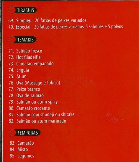 Origami - (Shopping da Gávea) cardápio