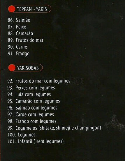 Origami - (Shopping da Gávea) cardápio