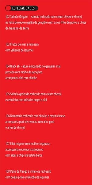 Origami - (Shopping da Gávea) cardápio