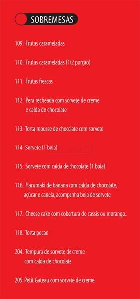 Origami - (Shopping da Gávea) cardápio