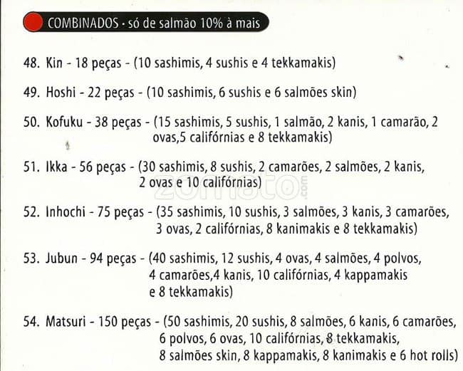 Origami - (Shopping da Gávea) cardápio