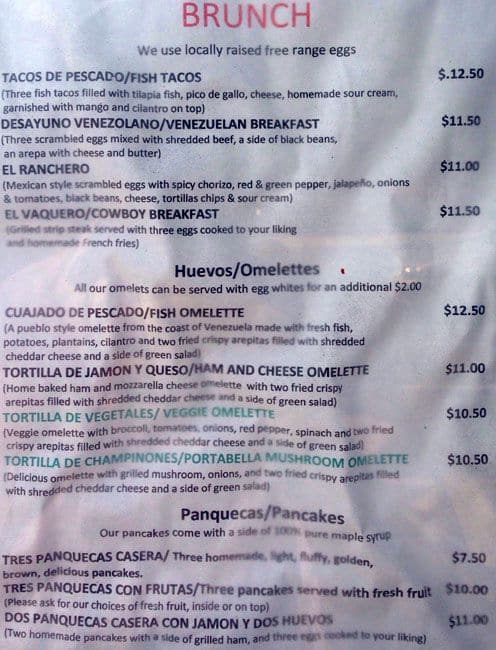 Carta de Sazon Restaurant & Cafe