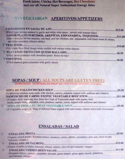 Carta de Sazon Restaurant & Cafe