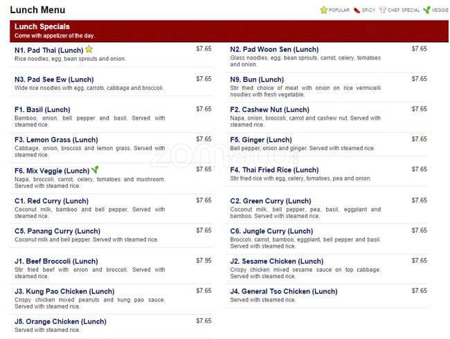 Menu at Asian Food Restaurant, Windcrest