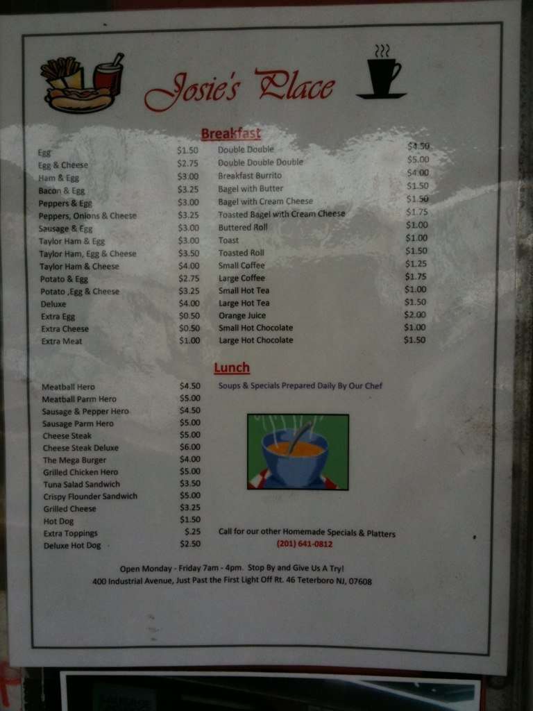 Carta de Josie's Place